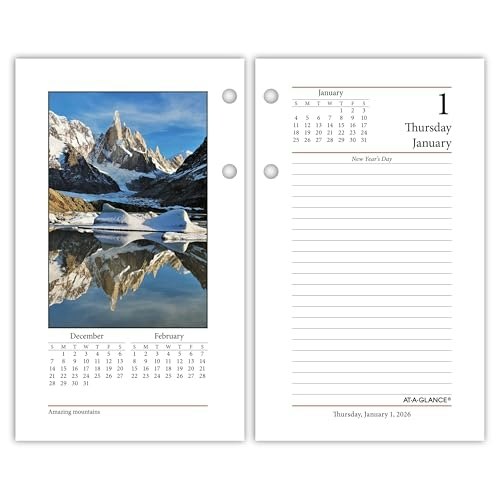 AT-A-GLANCE 2026 Daily Desk Calendar Refill: $34.56