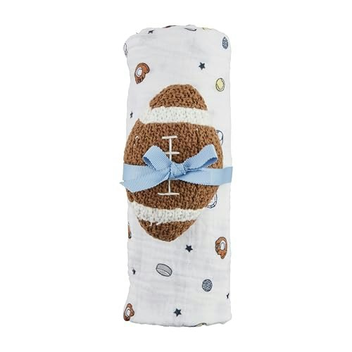 Mud Pie Children's Sports Swaddle and Rattle Set: $32.55