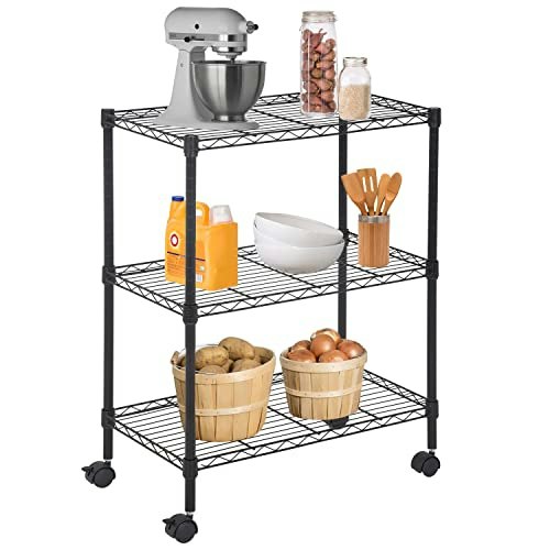 FDW 3-Tier Wire Rolling Shelf: $27.99