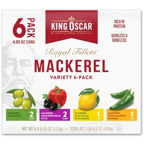 King Oscar Skinless and Boneless Mackerel 4.05-oz. 6-Pack: $19.14 King Oscar Skinless and Boneless Mackerel 4.05-oz. 6-Pack: $19.14