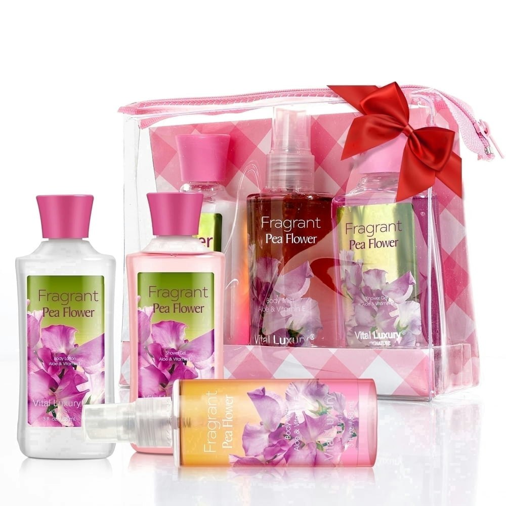 Vital Luxury Pea Flower Bath and Body Travel Set: $13.99 Vital Luxury Pea Flower Bath and Body Travel Set: $13.99