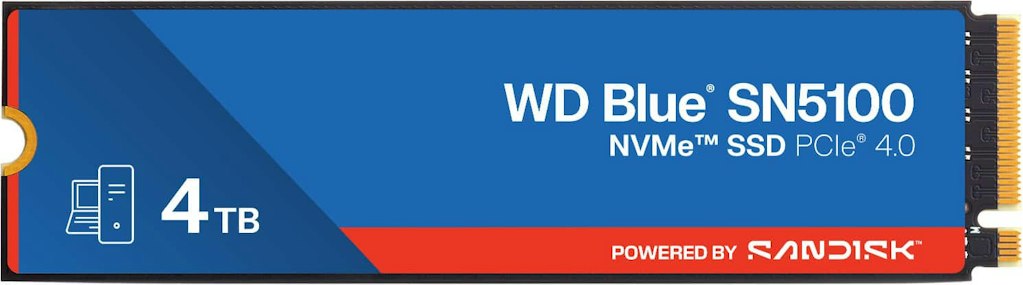 WD Blue SN5100 4TB PCIe Gen 4 NVMe Internal SSD: $479.99 WD Blue SN5100 4TB PCIe Gen 4 NVMe Internal SSD: $479.99