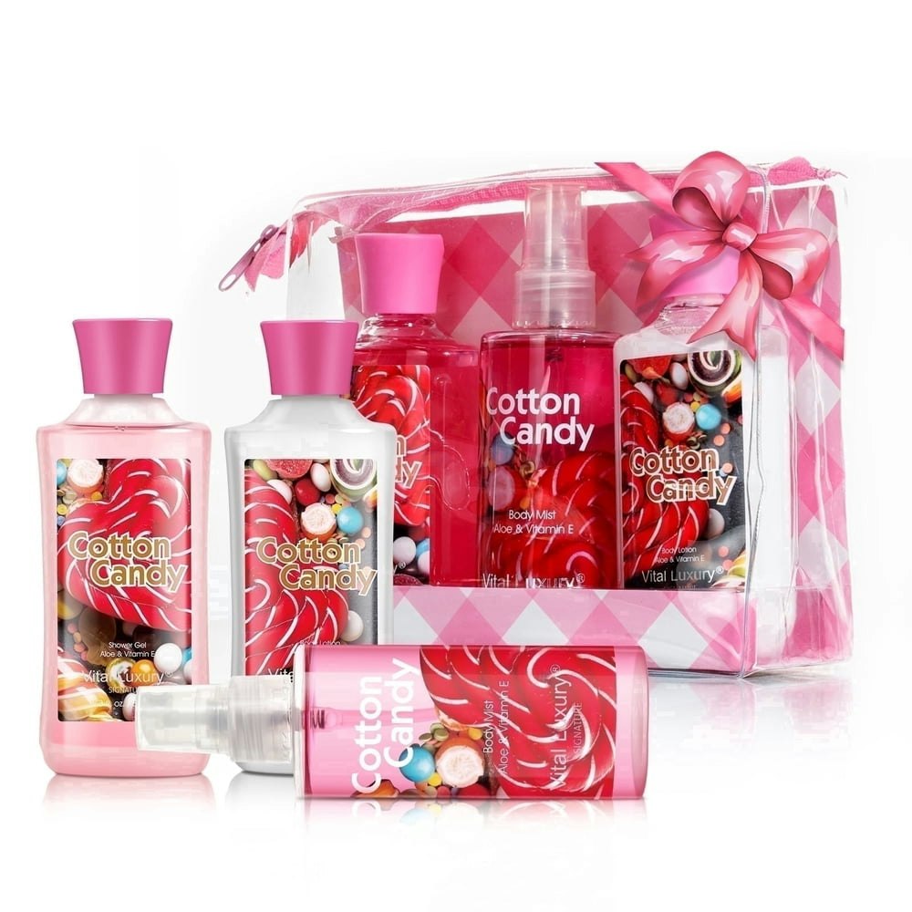 Vital Luxury Cotton Candy Bath and Body Care Travel Set: $12.99 Vital Luxury Cotton Candy Bath and Body Care Travel Set: $12.99