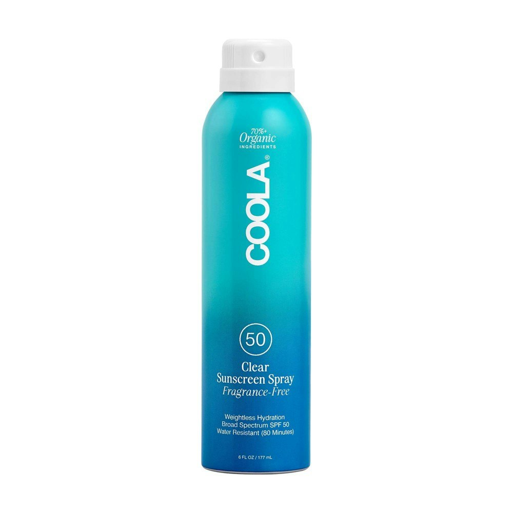 Coola Classic SPF 50 Fragrance-Free Sunscreen Body Spray 6oz: $32 Coola Classic SPF 50 Fragrance-Free Sunscreen Body Spray 6oz: $32