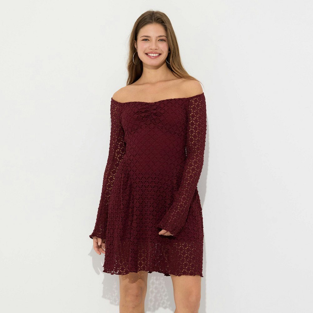 Women's Wild Fable Long Sleeve Lace Mini Dress: $40 Women's Wild Fable Long Sleeve Lace Mini Dress: $40