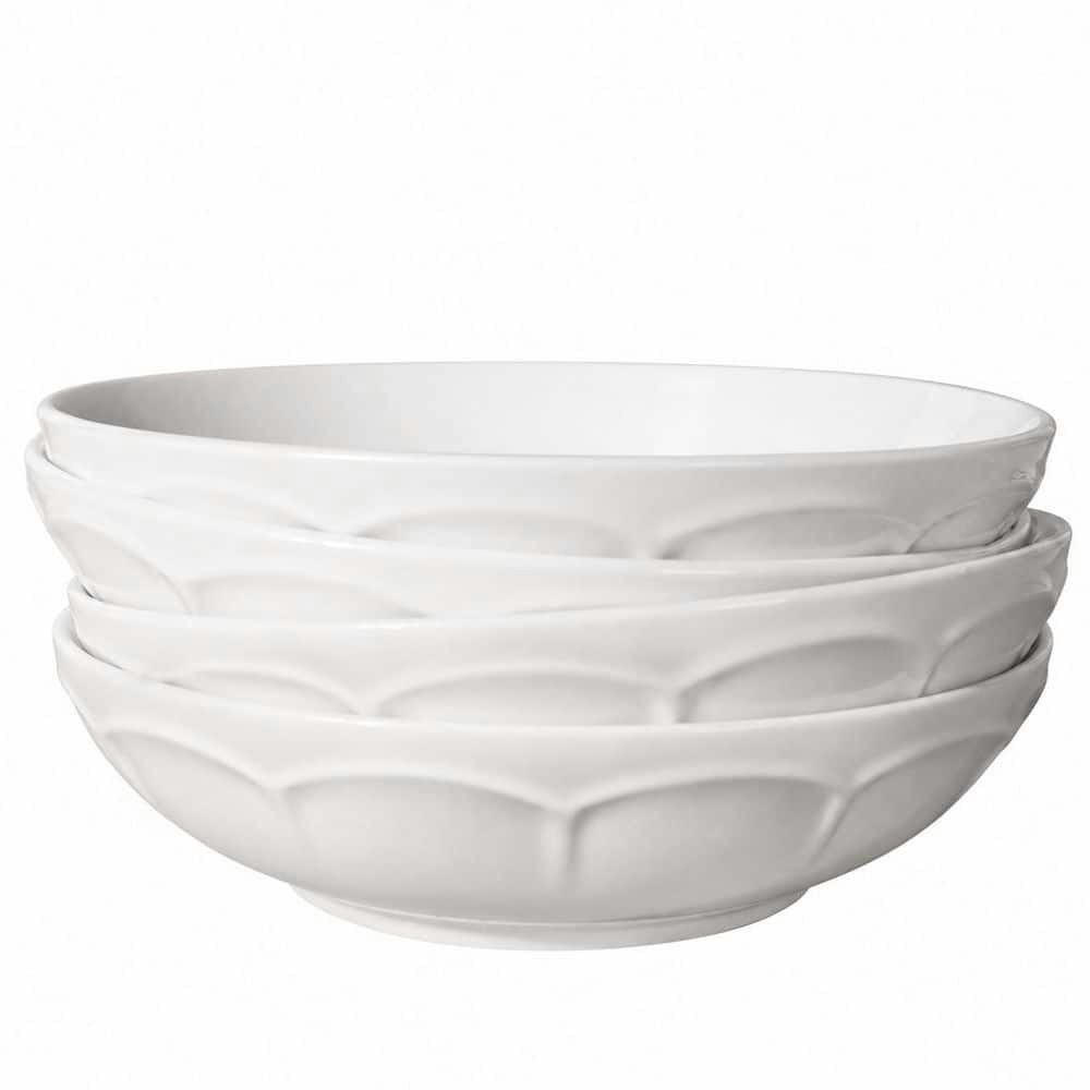 Embossed Ceramic Pasta and Salad Bowls 4-Pack: $108.23