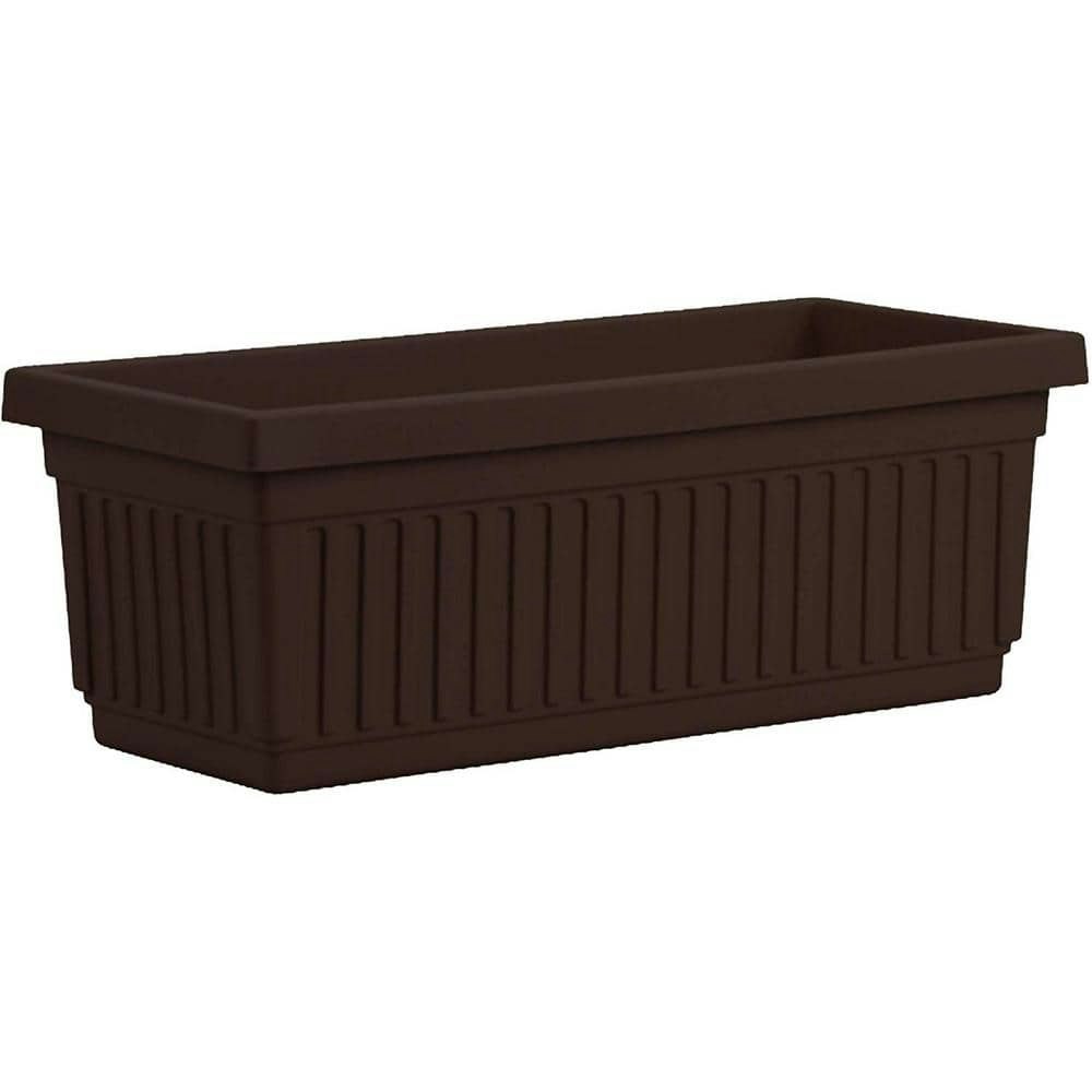 28.7-inch Chocolate Fluted Plastic Venetian Flower Box: $31.99 28.7-inch Chocolate Fluted Plastic Venetian Flower Box: $31.99