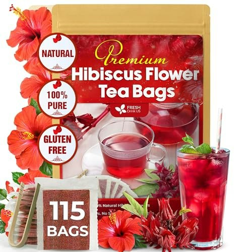 FreshDrinkUS Hibiscus Flower Tea Bags 115-Count: $11.98 FreshDrinkUS Hibiscus Flower Tea Bags 115-Count: $11.98