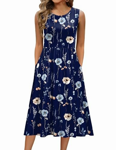 Zeagoo Women's Sleeveless Midi Tank Dress: $16.99 Zeagoo Women's Sleeveless Midi Tank Dress: $16.99