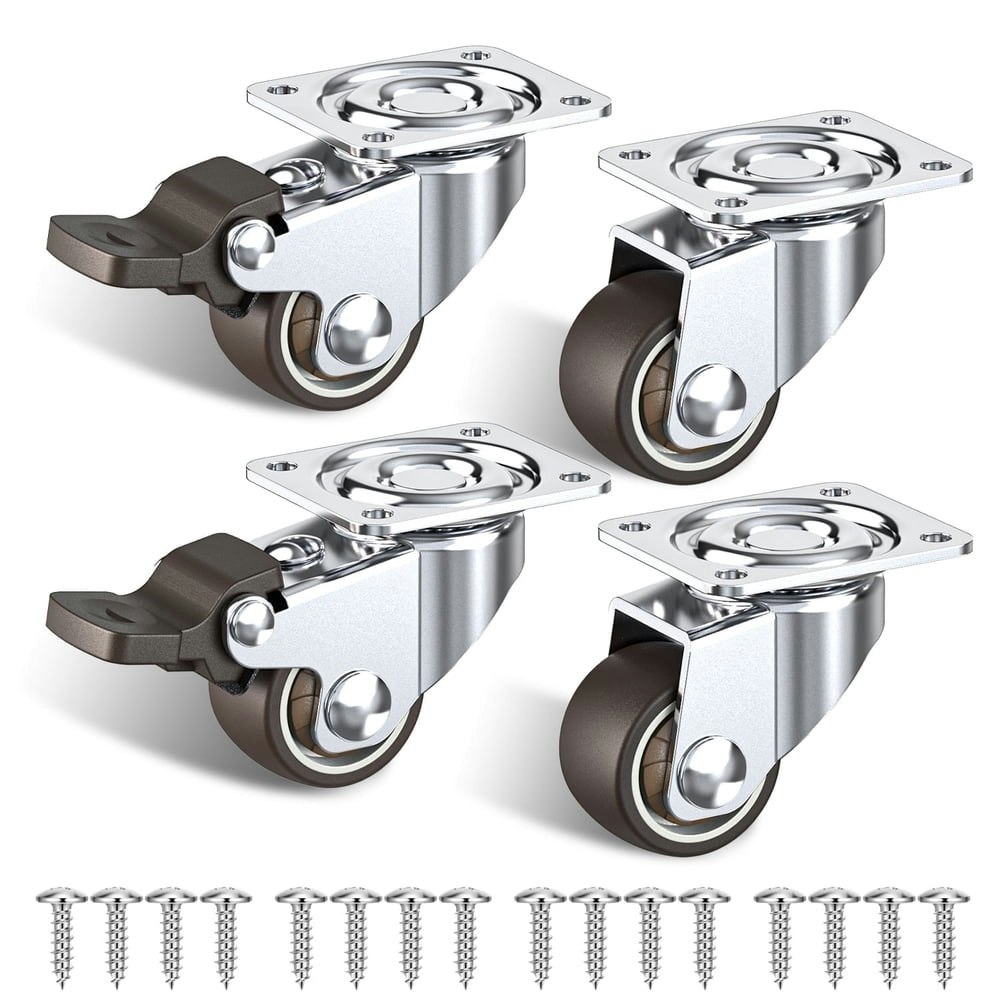 Holkie 1-Inch Heavy-Duty Swivel Caster Wheels 4-Pack: $8.49