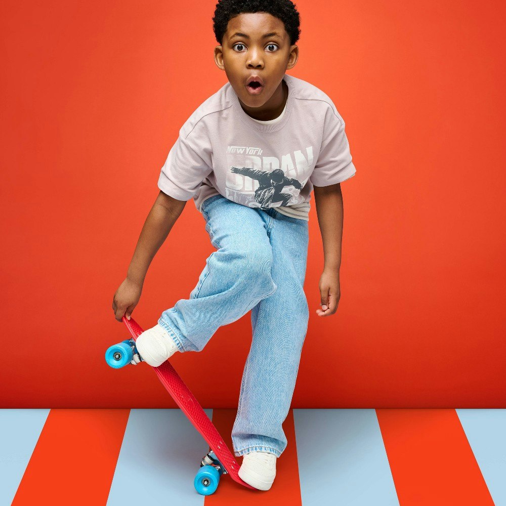 Cat & Jack Boys' Baggy Fit Jeans 8: $15
