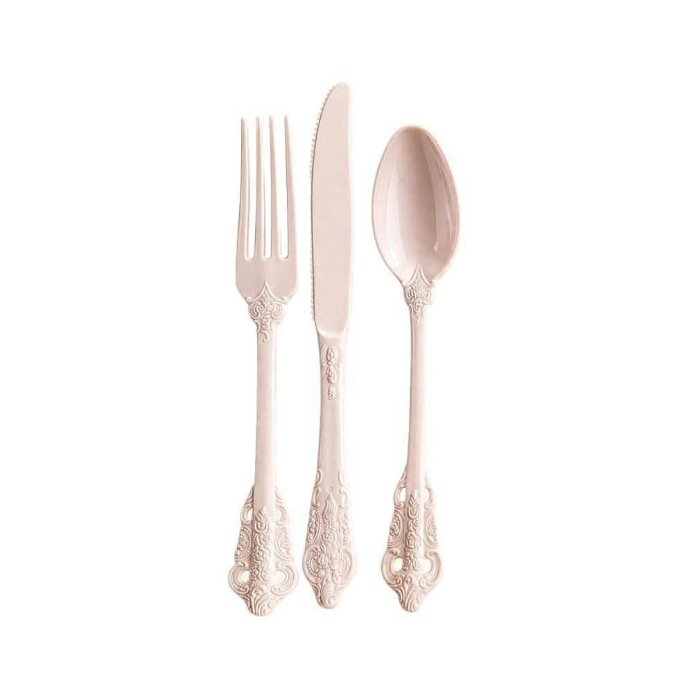 Pink Heavy Duty Disposable Plastic Cutlery 120-Piece Set: $68.13
