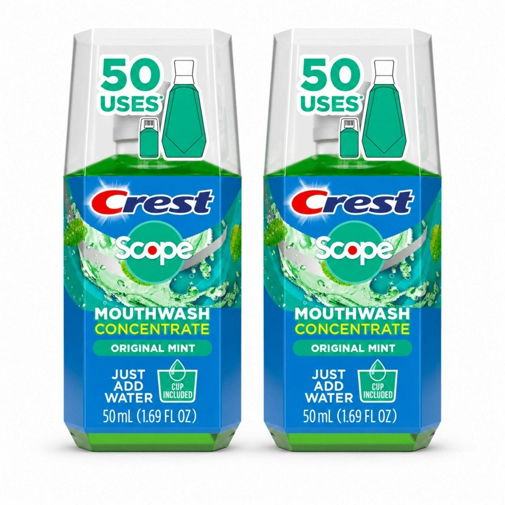 Crest + Scope Mint Mouthwash Concentrate 2-Pack: $9.99 Crest + Scope Mint Mouthwash Concentrate 2-Pack: $9.99