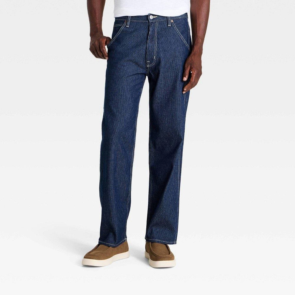 Goodfellow & Co Men's Loose Fit Railroad Stripe Denim Jeans 38x32: $45 Goodfellow & Co Men's Loose Fit Railroad Stripe Denim Jeans 38x32: $45