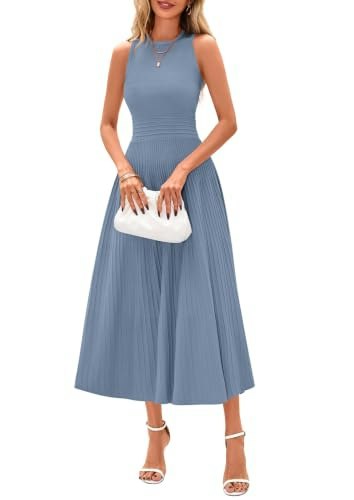 Prettygarden Women's Pleated Midi Dress: $39.93