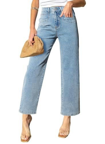 Sidefeel Women's High-Waisted Wide Leg Ankle Jeans: $28.79 Sidefeel Women's High-Waisted Wide Leg Ankle Jeans: $28.79
