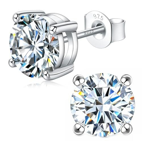Impalsory 8mm 2-Carat Moissanite Stud Earrings: $84.99 Impalsory 8mm 2-Carat Moissanite Stud Earrings: $84.99