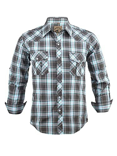 Coevals Club Men's Long Sleeve Western Plaid Pearl Snap Shirt: $26.34 Coevals Club Men's Long Sleeve Western Plaid Pearl Snap Shirt: $26.34