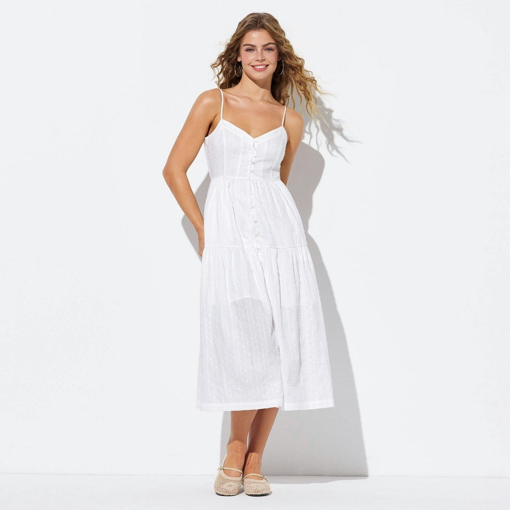 Wild Fable Women's Button-Front Tiered A-Line Dress: $40 Wild Fable Women's Button-Front Tiered A-Line Dress: $40