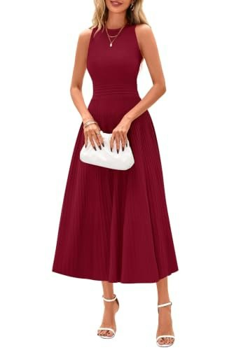 Prettygarden Women's Pleated Midi Work Dress: $38.93 Prettygarden Women's Pleated Midi Work Dress: $38.93