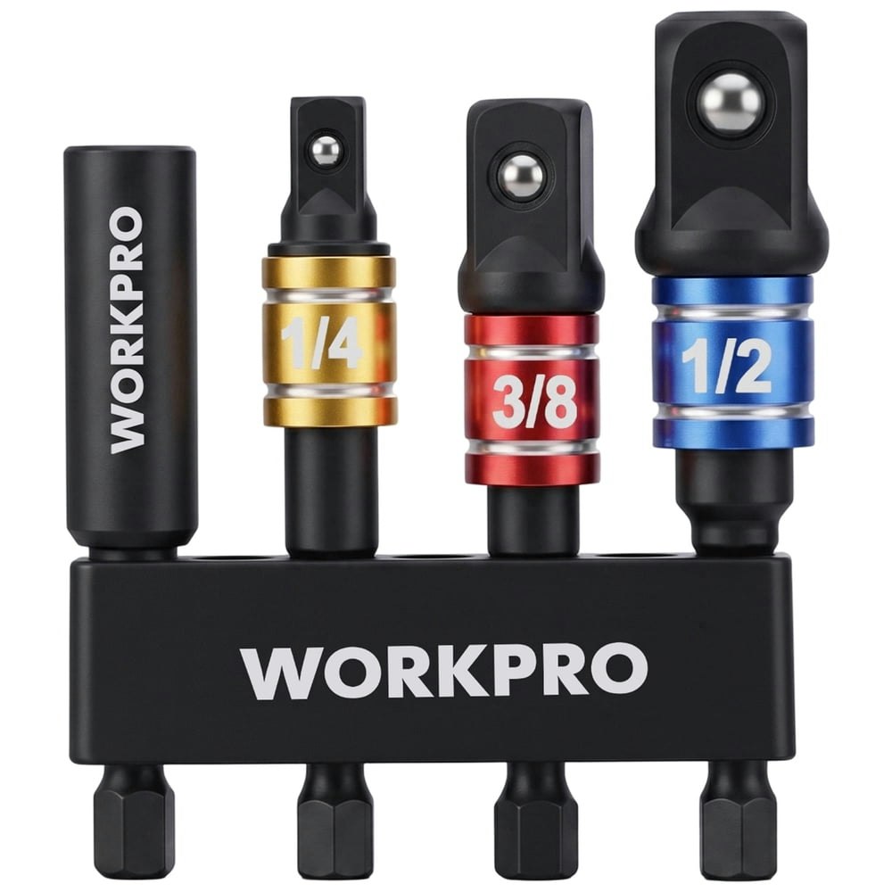 Workpro 4-Piece Impact Socket Adapter Set: $9.99 Workpro 4-Piece Impact Socket Adapter Set: $9.99