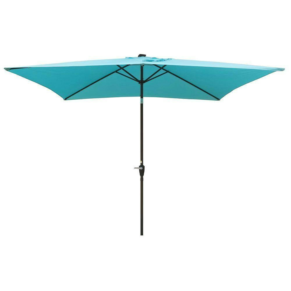 10-Foot Rectangular Solar LED Patio Umbrella: $137.67