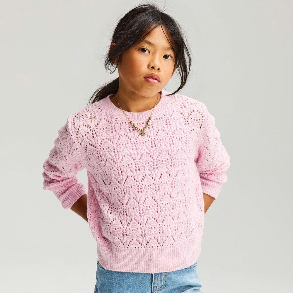 Cat & Jack Girls' Pointelle Pullover Sweater: $20