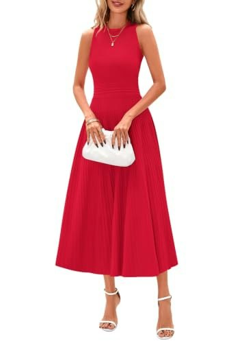 Prettygarden Women's Pleated Midi Dress: $38.46