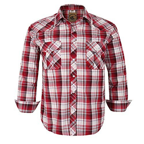 Coevals Club Men's Long Sleeve Western Plaid Pearl Snap Shirt: $26.34 Coevals Club Men's Long Sleeve Western Plaid Pearl Snap Shirt: $26.34