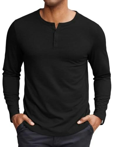 Coofandy Men's Long Sleeve Henley Shirt: $13.48 Coofandy Men's Long Sleeve Henley Shirt: $13.48