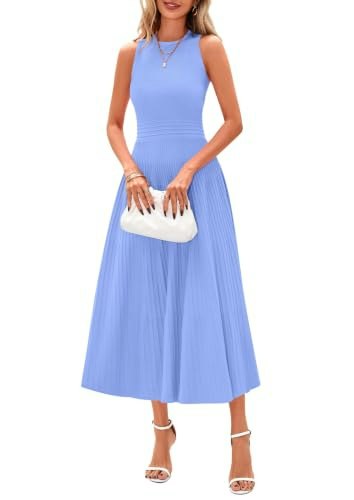 Prettygarden Women's Pleated Midi Dress: $37.46