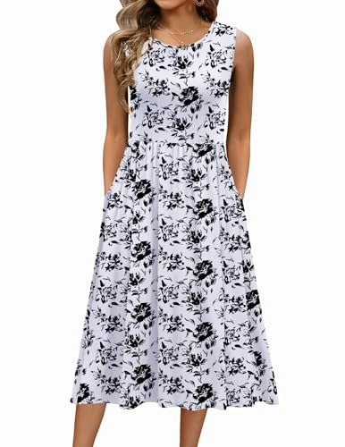 Zeagoo Women's Casual Tank Midi Sundress: $16.99 Zeagoo Women's Casual Tank Midi Sundress: $16.99