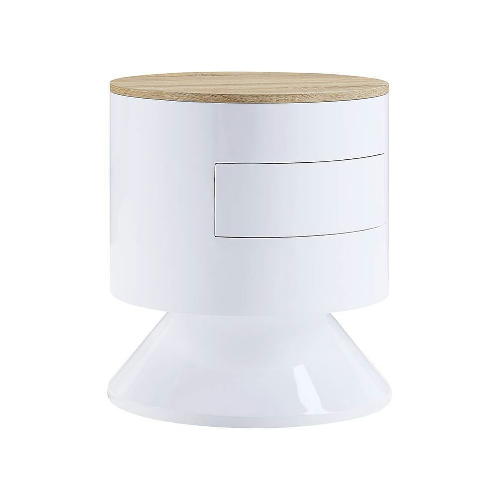 Acme Furniture 19-Inch Round White High Gloss Accent Table: $235.99 Acme Furniture 19-Inch Round White High Gloss Accent Table: $235.99