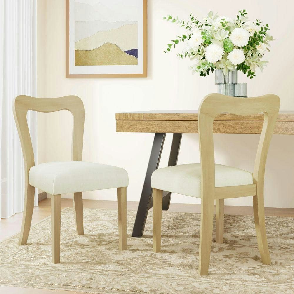 Beige Wood Outdoor Dining Chair 2-Pack: $326.29