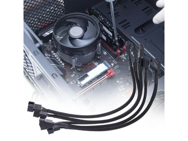 4-Pin PWM Case Fan Extension Cable 5-Pack: $11.82