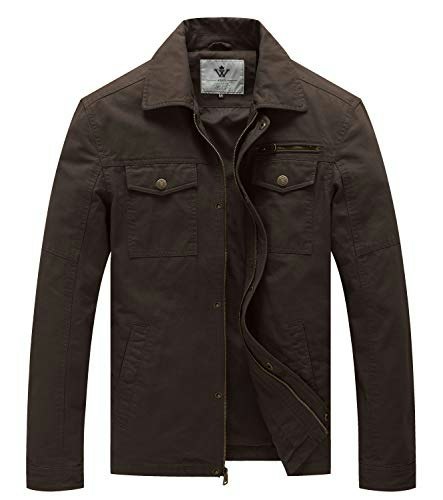 WenVen Men's Casual Canvas Cotton Military Jacket: $50.99 WenVen Men's Casual Canvas Cotton Military Jacket: $50.99