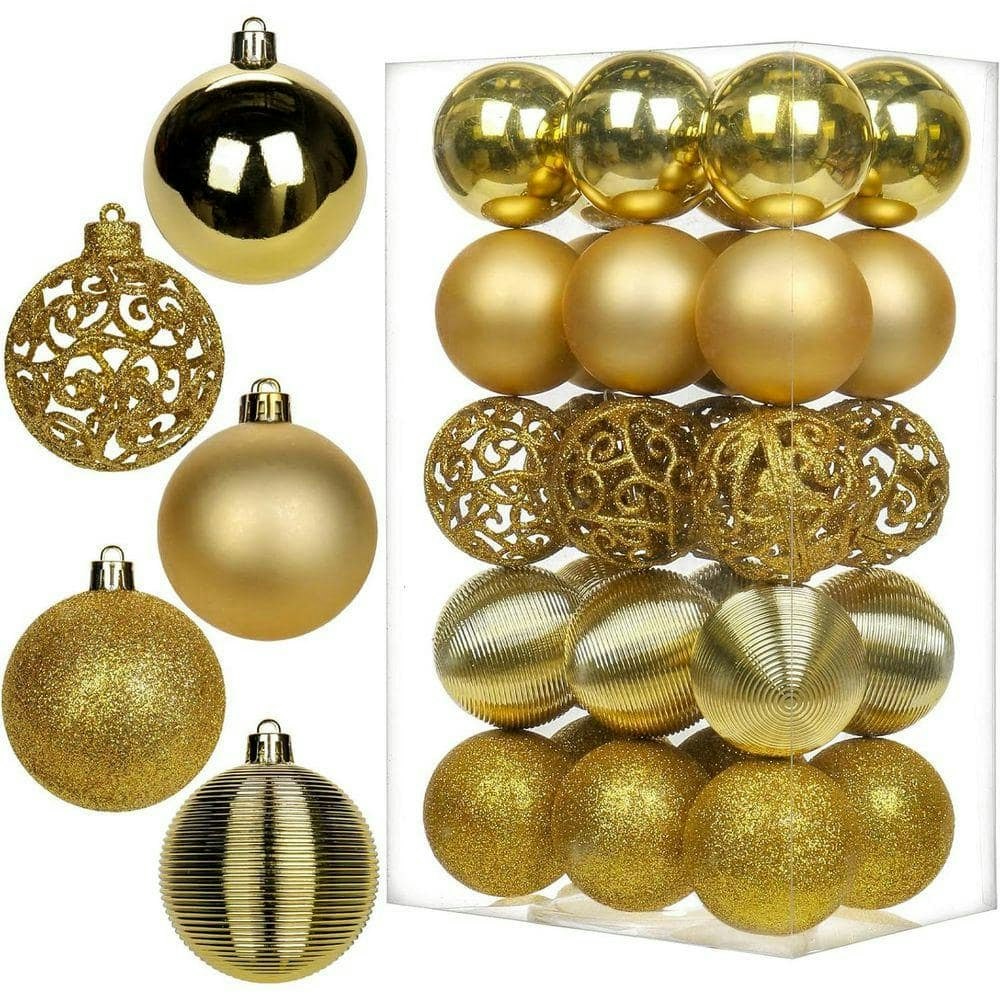 Shatterproof 2.36-inch Gold Christmas Ornaments 30-Pack: $67.84