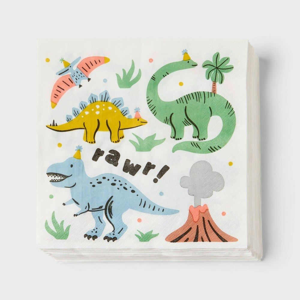 Spritz Dinosaur Birthday Party Lunch Napkins 30-Pack: $3 Spritz Dinosaur Birthday Party Lunch Napkins 30-Pack: $3