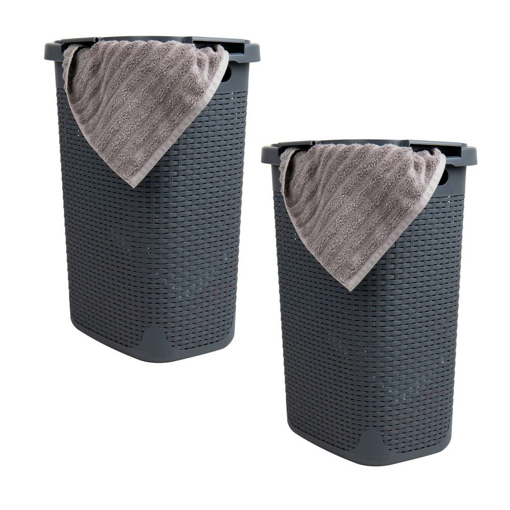 Mind Reader Wicker-Look Slim Laundry Hamper 2-Pack: $69.99 Mind Reader Wicker-Look Slim Laundry Hamper 2-Pack: $69.99