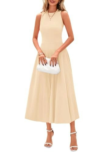 Prettygarden Women's Pleated Midi Work Dress: $39.94 Prettygarden Women's Pleated Midi Work Dress: $39.94