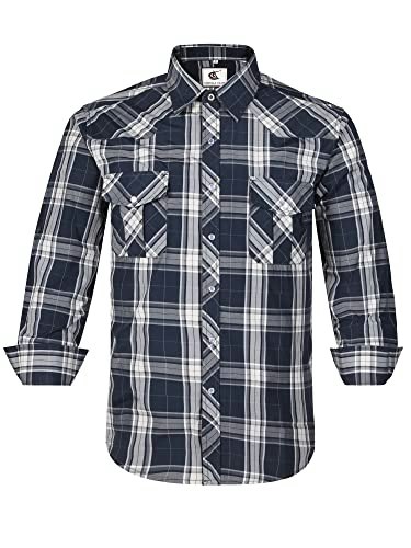 Coevals Club Men's Long Sleeve Western Pearl Snap Plaid Shirt: $26.34 Coevals Club Men's Long Sleeve Western Pearl Snap Plaid Shirt: $26.34