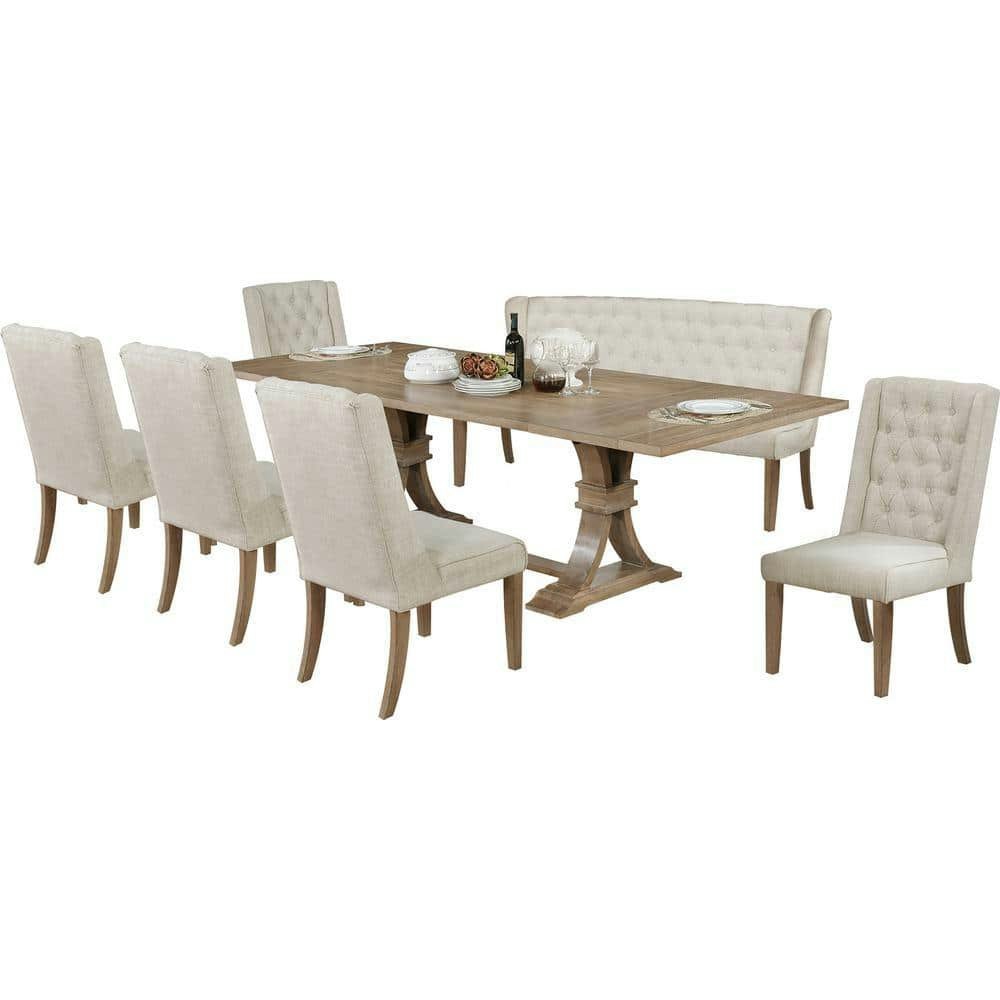 Maribel 7-Piece Rectangular Wood Dining Table Set: $3,201.49 Maribel 7-Piece Rectangular Wood Dining Table Set: $3,201.49