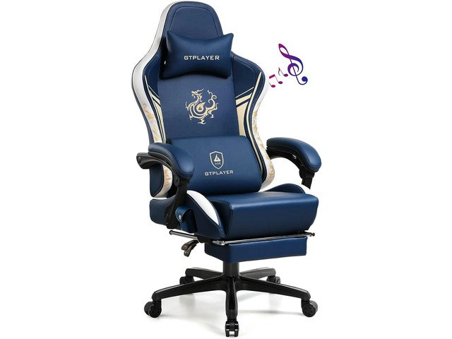 GTPLAYER Dragon Series Ergonomic Gaming Chair with Bluetooth Speakers and Footrest: $372.91 GTPLAYER Dragon Series Ergonomic Gaming Chair with Bluetooth Speakers and Footrest: $372.91