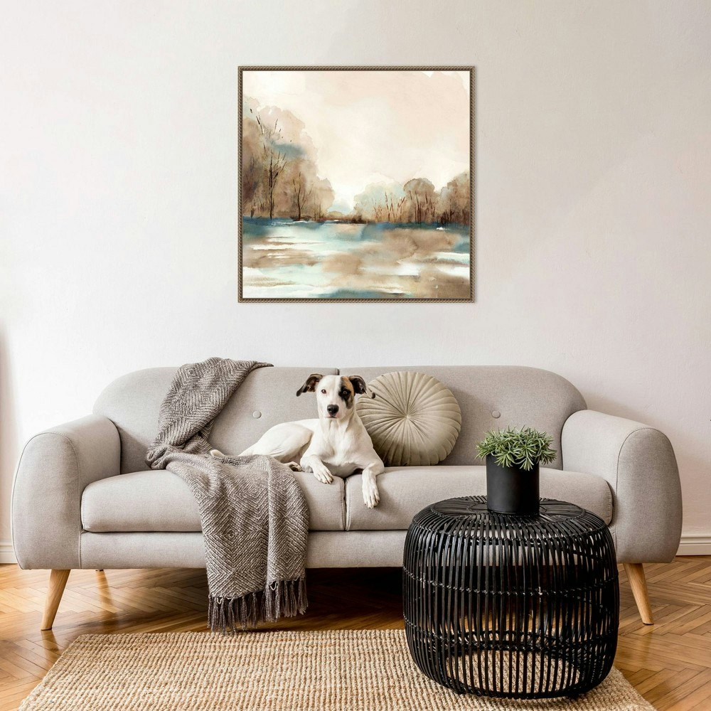 Amanti Art Silent Still Water by Eva Watts 30"x30" Framed Canvas Wall Art: $140.99 Amanti Art Silent Still Water by Eva Watts 30"x30" Framed Canvas Wall Art: $140.99