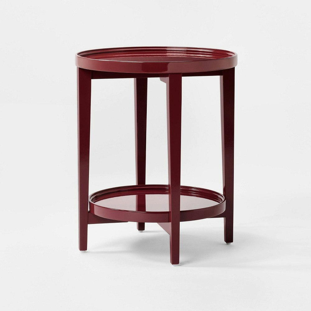 Threshold Round Wood Side Table: $150 Threshold Round Wood Side Table: $150