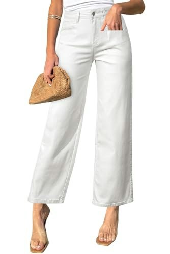 Sidefeel Women's High-Waisted Wide-Leg Ankle Denim Pants: $29.74 Sidefeel Women's High-Waisted Wide-Leg Ankle Denim Pants: $29.74
