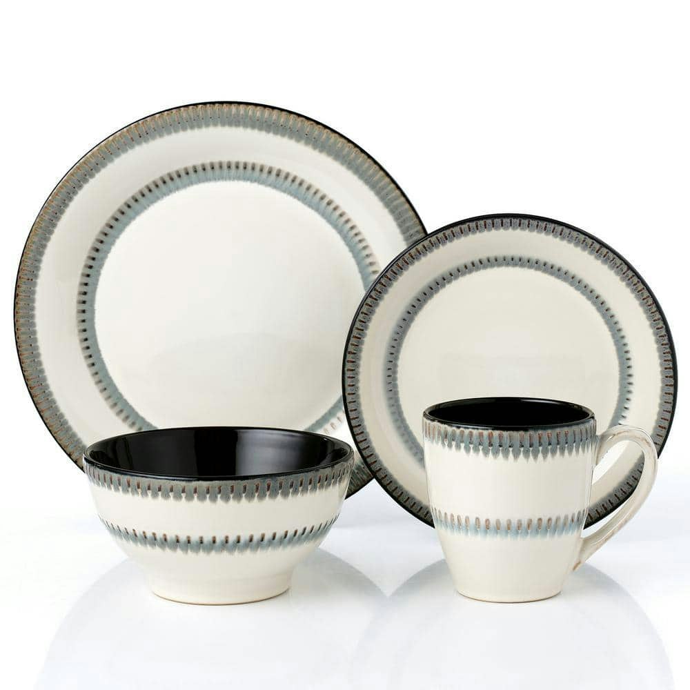 16-Piece Contrast Stoneware Set: $87.01 16-Piece Contrast Stoneware Set: $87.01