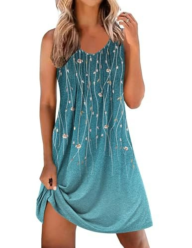 Ekouaer Sleeveless V-Neck Nightgown: $12.98