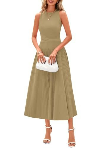Prettygarden Women's Pleated Midi Dress: $39.99 Prettygarden Women's Pleated Midi Dress: $39.99
