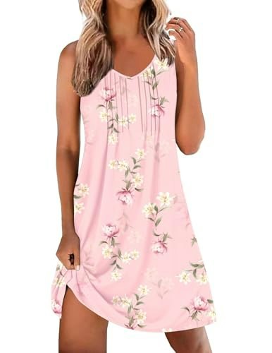 Ekouaer Sleeveless V-Neck Nightgown: $12.98